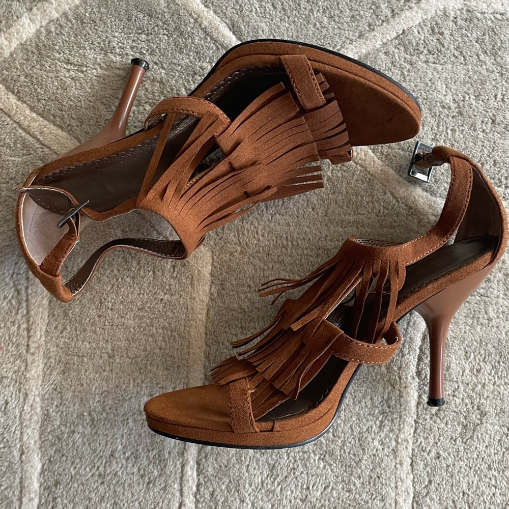 Like new faux suede stilettos
